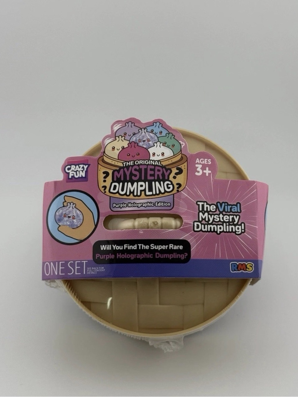 RMS Crazy Fun Mystery Purple Holographic Edition Squishy Dumpling Bun